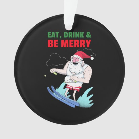 Essen, trinken & sich frohe Weihnachten. Ornament (Vorderseite)