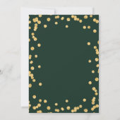 Essen, trinken Sie Merry Gold Glitzer Xmas Ribbon Einladung (Rückseite)