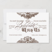 Essen, trinken Sie Verheiratet speichern Sie das D Save The Date (Rückseite)