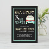 Essen, trinken, süß sein Weihnachts-Einladung Einladung (Stehend Vorderseite)