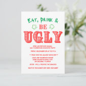 Essen, trinken & süß sein Weihnachtsfest Party Einladung (Stehend Vorderseite)