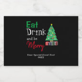 Essen, Trinken und ausgelassen Feiern Alkoholflaschenetikett (Einzelnes Label)