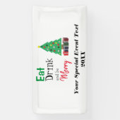 Essen, Trinken und ausgelassen Feiern Banner (Vertikal)