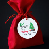 Essen, Trinken und ausgelassen Feiern Geschenkanhänger