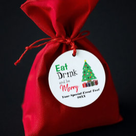 Essen, Trinken und ausgelassen Feiern Geschenkanhänger