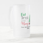 Essen, Trinken und ausgelassen Feiern Mattglas Bierglas (Vorderseite Links)