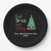 Essen, Trinken und ausgelassen Feiern Pappteller (Vorderseite)