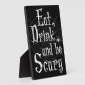 Essen, trinken und Beängstigend Halloween Funny Sp Fotoplatte (Seite)