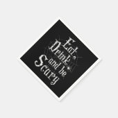 Essen, trinken und Beängstigend Halloween Funny Sp Serviette (Ecke)