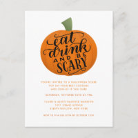 Essen, trinken und Beängstigend Halloween-Party ei