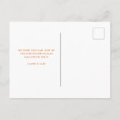 Essen, trinken und Beängstigend Halloween-Party ei Postkarte (Rückseite)