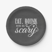 Essen, trinken und Beängstigend Halloween-Party Sp Pappteller (Vorderseite)