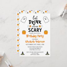 Essen, trinken und Beängstigend sein Halloween Geb