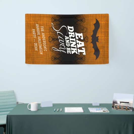 Essen, trinken und Beängstigend sein - Halloween-P Banner (Messeveranstaltung)