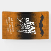 Essen, trinken und Beängstigend sein - Halloween-P Banner (Horizontal)