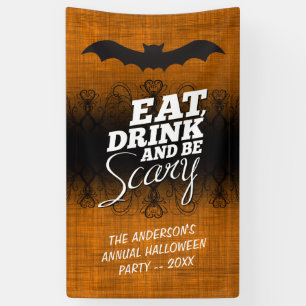 Essen, trinken und Beängstigend sein - Halloween-P Banner