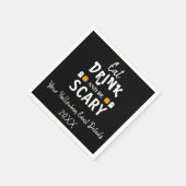 Essen, trinken und Beängstigend sein Halloween Serviette (Ecke)