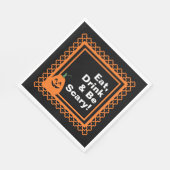 Essen, trinken und Beängstigend sein, Halloween Serviette (Ecke)