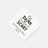 Essen, trinken und Beängstigend sein Halloween Serviette (Ecke)