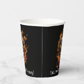 Essen, trinken und Beängstigend sein! Pappbecher (Rechts)