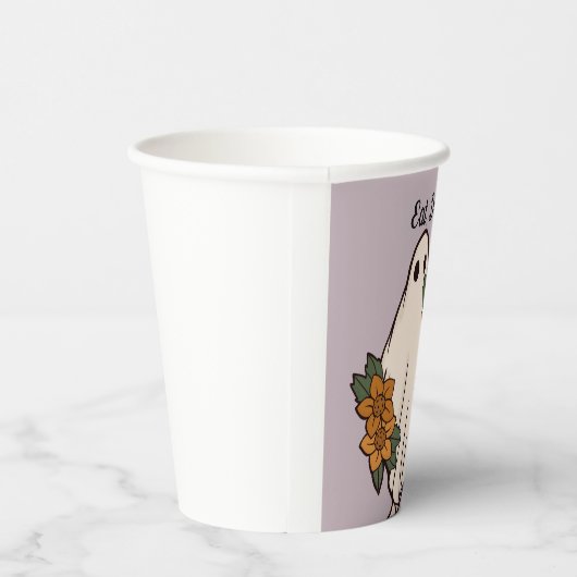 Essen, trinken und Beängstigend sein! Pappbecher (Rechts)