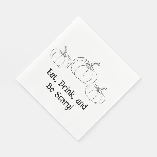 Essen, trinken und Beängstigend sein! Pumpkin Hall Serviette (Ecke)