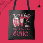 Essen, trinken und Beängstigend zu Halloween Cockt Tasche