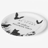 Essen, trinken und Beängstigendes Gotisches Hallow Pappteller (Schrägansicht)