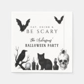 Essen, trinken und Beängstigendes Gotisches Hallow Serviette (Vorderseite)