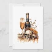 Essen, trinken und Beängstigendes Halloween-Party  Einladung (Rückseite)