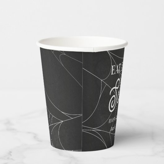 Essen, trinken und Beängstigendes Halloween-Party  Pappbecher (Rechts)