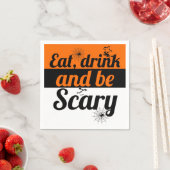 Essen, trinken und beängstigendes Halloween-Party Serviette (Beispiel)