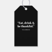 Essen, trinken und dankbar sein geschenkanhänger (Vorderseite)