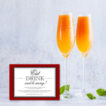 Essen, trinken und das Abendessen angenehm genieße