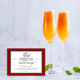 Essen, trinken und das Abendessen angenehm genieße Einladung