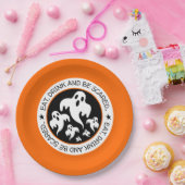 Essen, trinken und erschrecken Halloween Geister g Pappteller (Party)