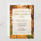 Essen, trinken und feiern Herbstlaub Einladung (Vorderseite)
