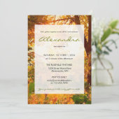 Essen, trinken und feiern Herbstlaub Einladung (Stehend Vorderseite)