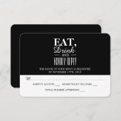 Essen, trinken und Freundliche Antwort Hochzeitsfe (Vorne/Hinten)