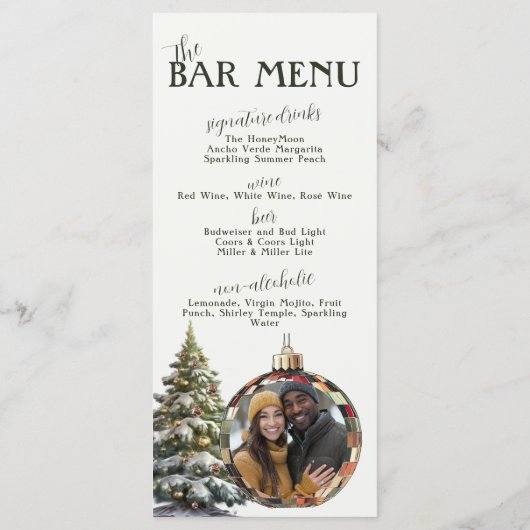 Essen, trinken und frohe Weihnachten feiern Menükarte (Rückseite)