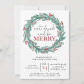 Essen, trinken und frohe Weihnachten Party Potluck (Vorderseite)