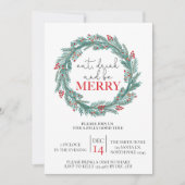 Essen, trinken und frohe Weihnachten Party Potluck (Vorderseite)