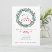 Essen, trinken und frohe Weihnachten Party Potluck (Stehend Vorderseite)