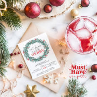 Essen, trinken und frohe Weihnachten Party Potluck