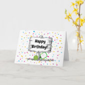 Essen, trinken und fröhlich sein! karte (Gelbe Blume)