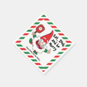 Essen, trinken und fröhliches Weihnachtspickleball Serviette (Ecke)
