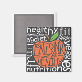 Essen, trinken und gesund zitieren magnet (Vorderseite/Rückseite)
