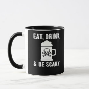 Essen Trinken Und Gruselig Halloween Bier Vintage Tasse