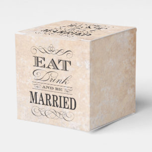 Essen Trinken und Hochzeit Geschenkbox Geschenkschachtel