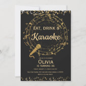Essen, trinken und Karaoke Einladung, Karaoke Part Einladung (Vorderseite)
